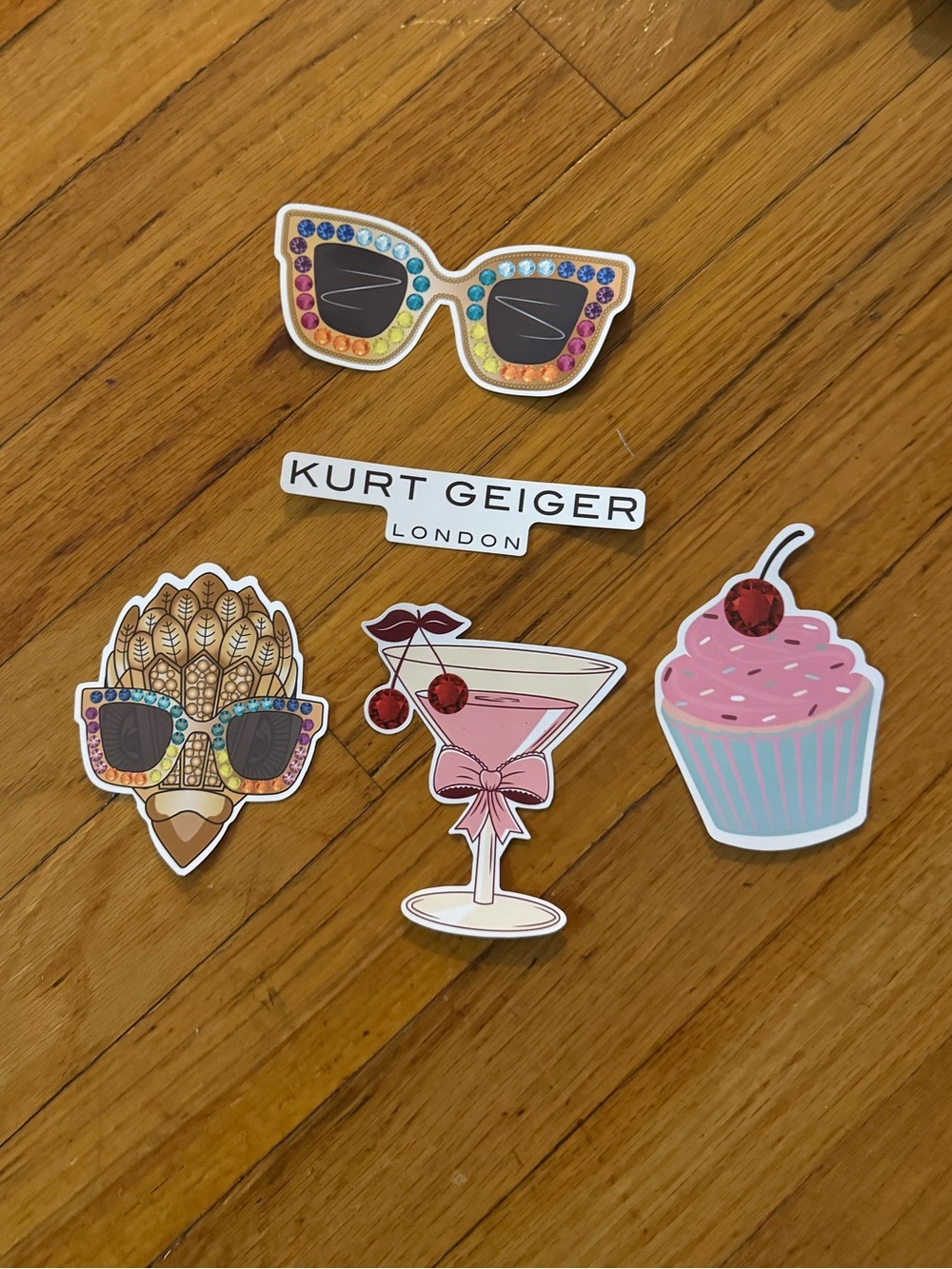 Kurt Geiger Multicolor Rhinestone Novelty Sticker Set